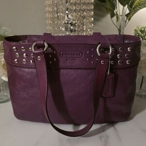 Coach Purple Studded Women's Bag